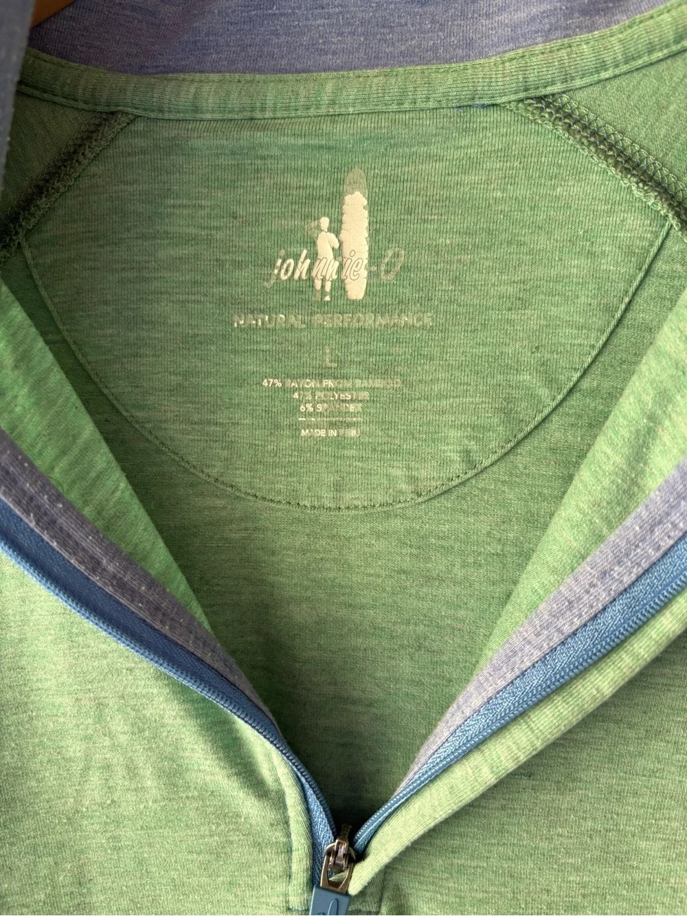 johnnie-O Cisco Brewers Nantucket Mint Green Long-Sleeve Quarter-Zip Rash Guard